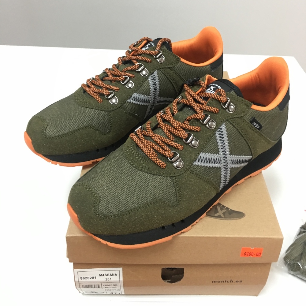 Munich Shoes- Massana 281- Khaki Green/Orange